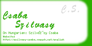 csaba szilvasy business card